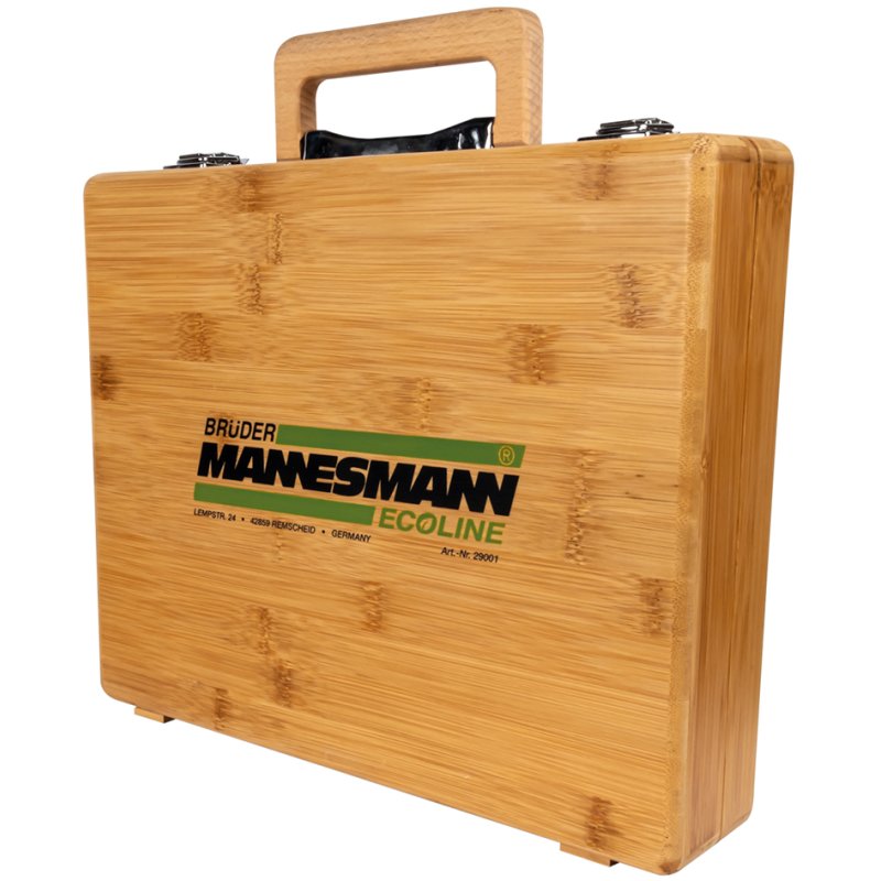 BRÜDER MANNESMANN ECOLINE ensemble d'outils, 24 pièces, coffret bambou