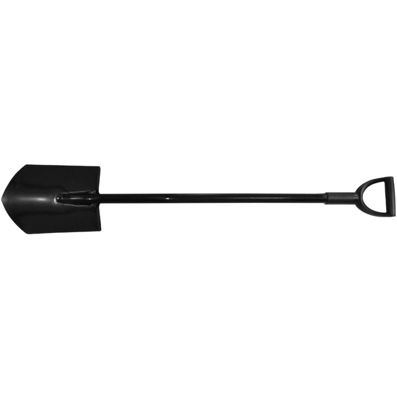 BRÜDER MANNESMANN metal spade, plastic handle, black