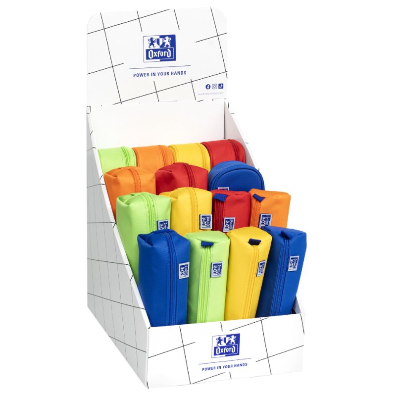Oxford penhouders groot, karton display, polyester met elastiek, 15 stuks