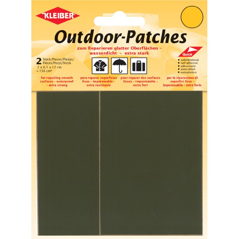 KLEIBER buitenlap plakkers, zelfklevend, 65×120 mm, kakikleur