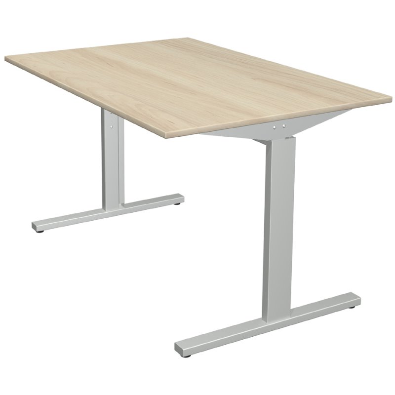 Kerkmann bureau Form 2, réglable en hauteur, 180×80 cm, gris clair