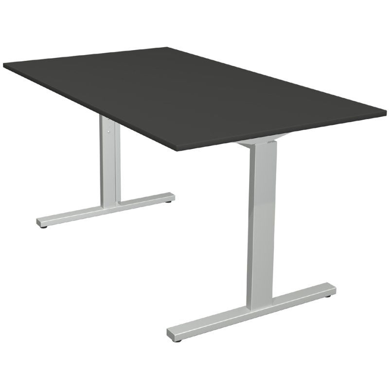 Kerkmann bureau Form 2, réglable en hauteur, 180×80 cm, gris clair