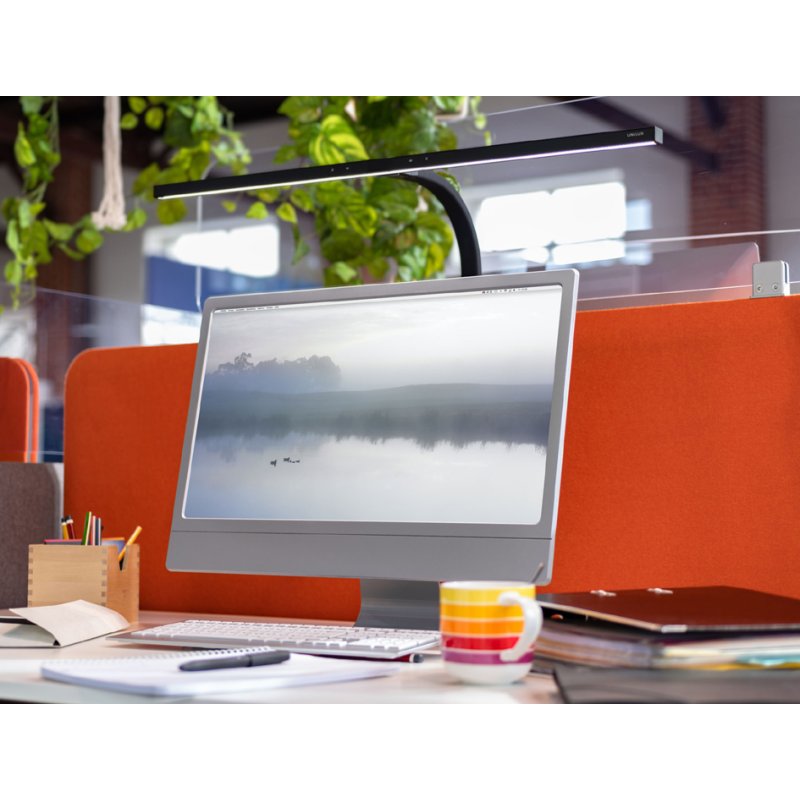 UNiLUX Lampe de bureau LED STRATA, pince de table, noir, 19W