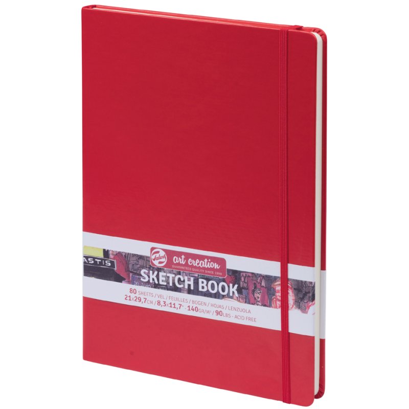 Royal Talens Art Creation schetsboek, rood hardcover, 80 vel