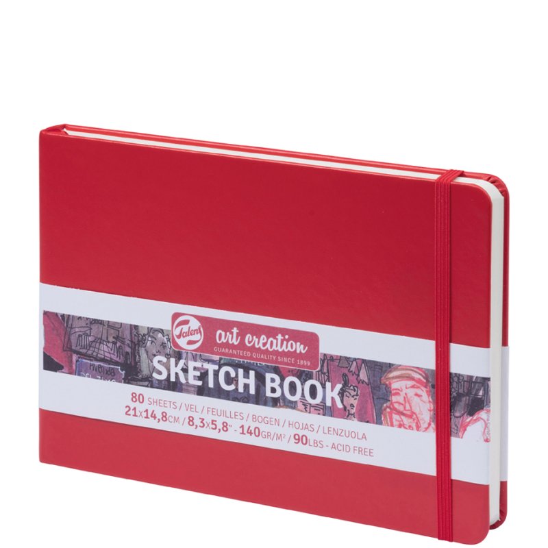 Royal Talens Art Creation schetsboek, rood hardcover, 80 vel