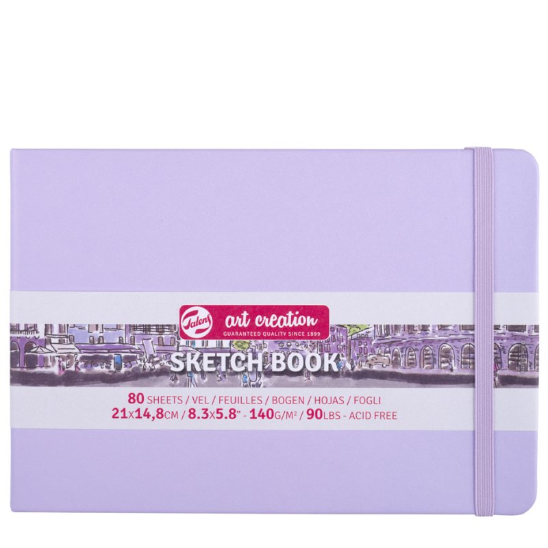 Royal Talens Art Creation carnet de croquis A5, reliure rigide, violet, 80 feuilles