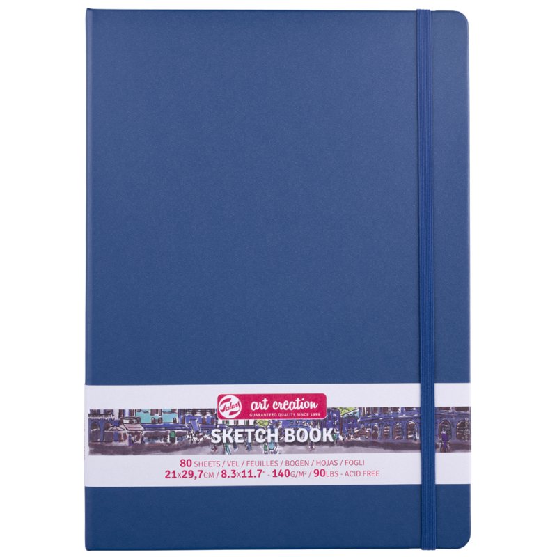 Royal Talens Art Creation carnet de croquis A4, couverture rigide bleu marine, 80 feuilles