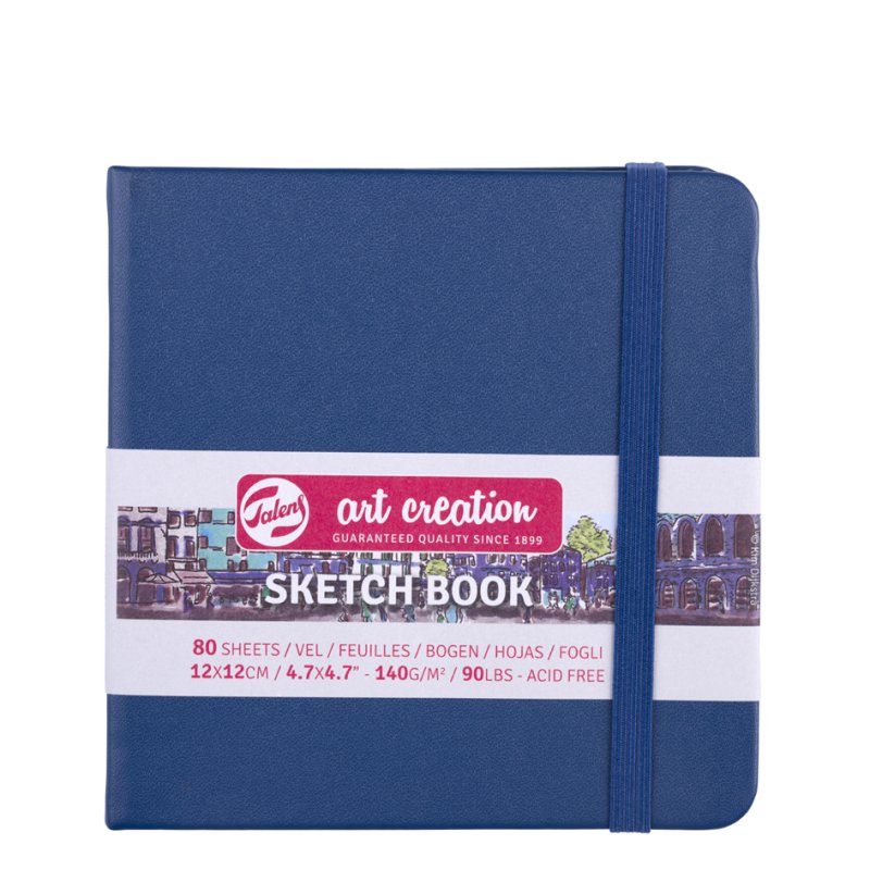 Royal Talens Art Creation carnet de croquis A4, couverture rigide bleu marine, 80 feuilles