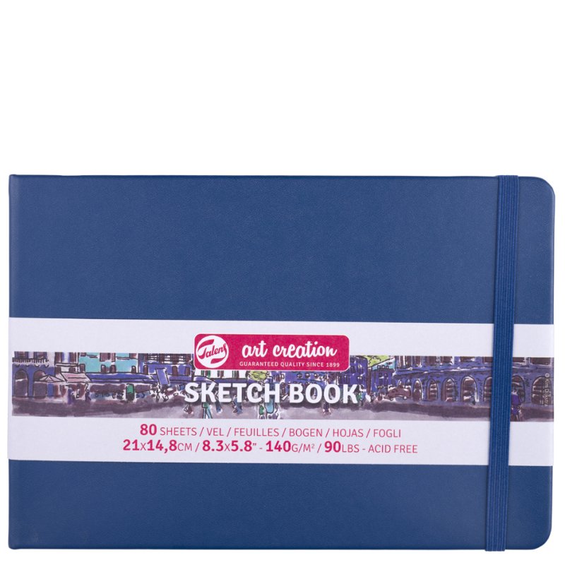 Royal Talens Art Creation carnet de croquis A4, couverture rigide bleu marine, 80 feuilles