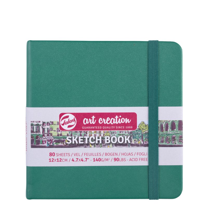Royal Talens carnet de croquis Art Creation A4, couverture rigide, vert forêt, 80 feuilles