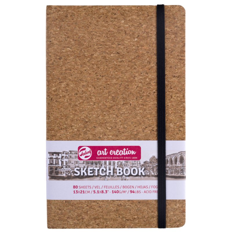 Royal Talens carnet de croquis Art Creation, A5, couverture liège, 80 feuilles