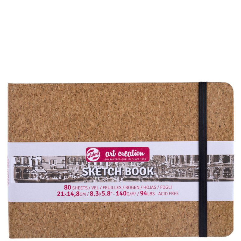 Royal Talens carnet de croquis Art Creation, A5, couverture liège, 80 feuilles