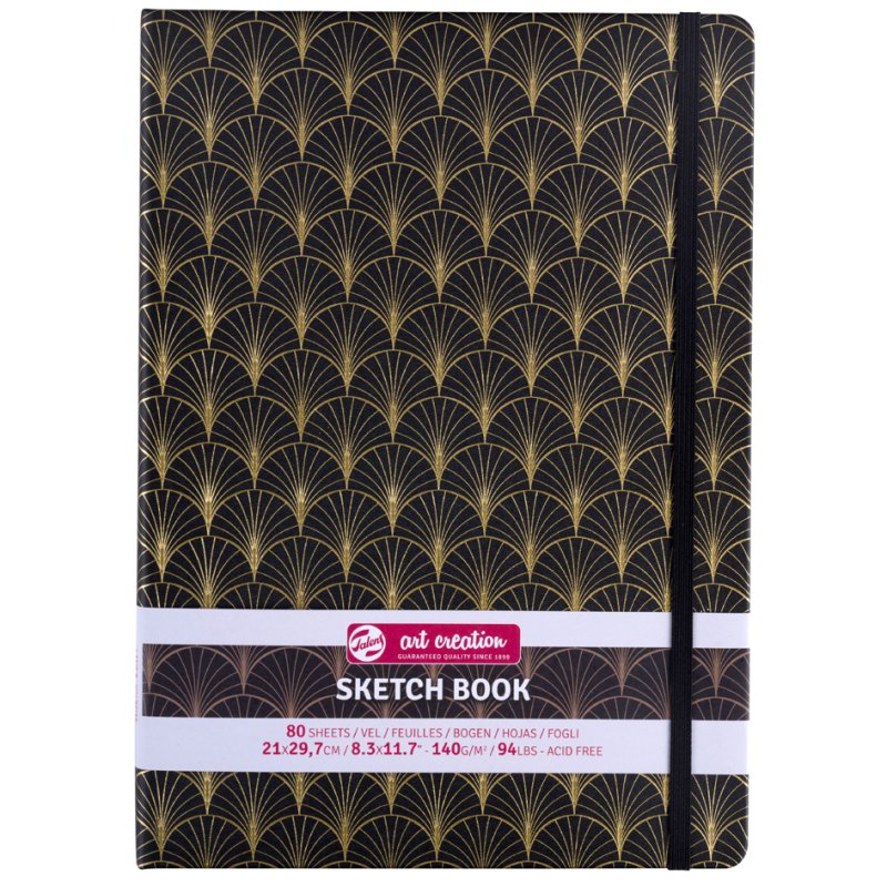 Royal Talens carnet de croquis Art Creation Art Deco, A4, couverture rigide, 80 feuilles