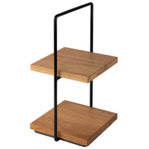 APS etagère PERFECTO SMALL, 2-laags, eiken, hoogte 405 mm
