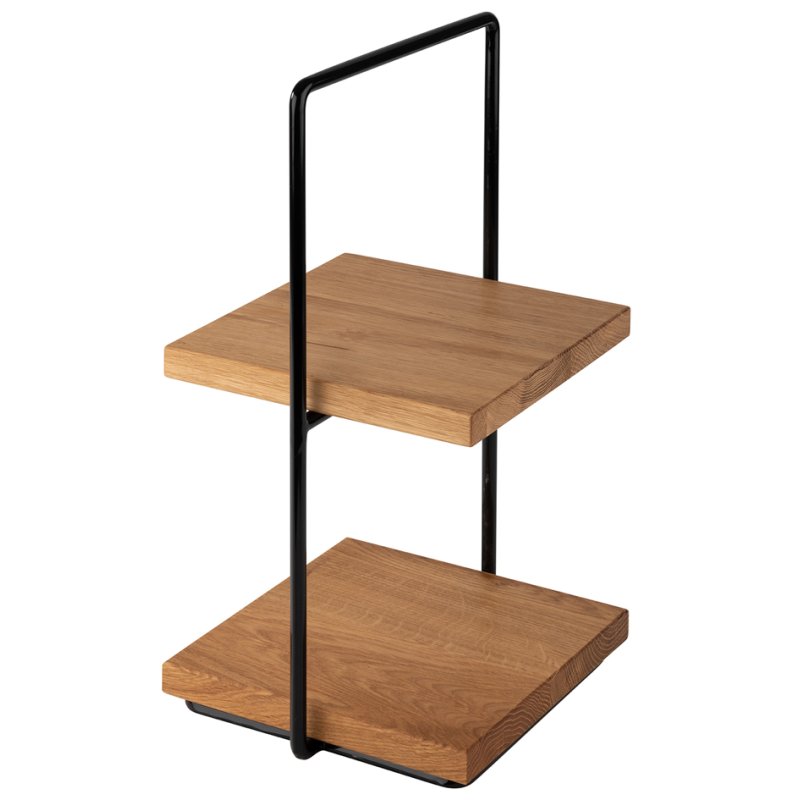 APS etagère PERFECTO SMALL, 2-laags, eiken, hoogte 405 mm