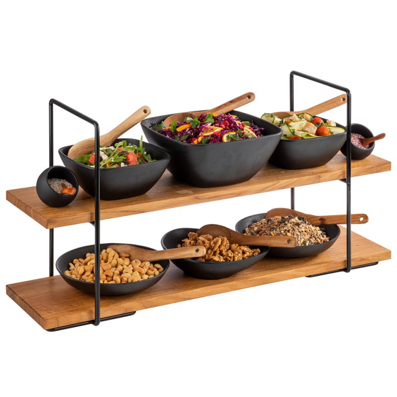 APS PERFECTO LARGE etagère, 2-tier, oak, height 405 mm