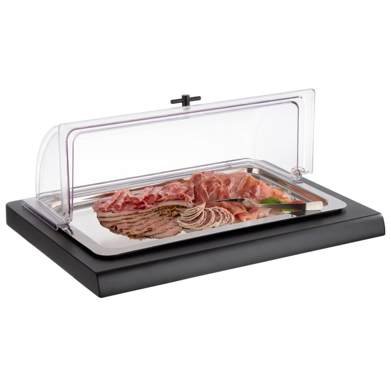 APS vitrine buffet Top Fresh GN 1/1, noir, avec accumulateurs de froid