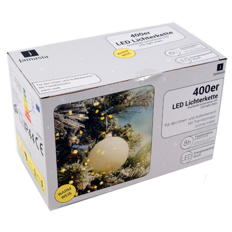 jamasia LED-lichtsnoer, groen, 400 lichtjes, 8 m
