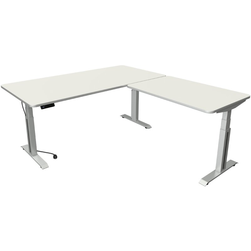 Kerkmann bureau assis-debout Move Professional, hauteur réglable, gris clair, 180×80 cm