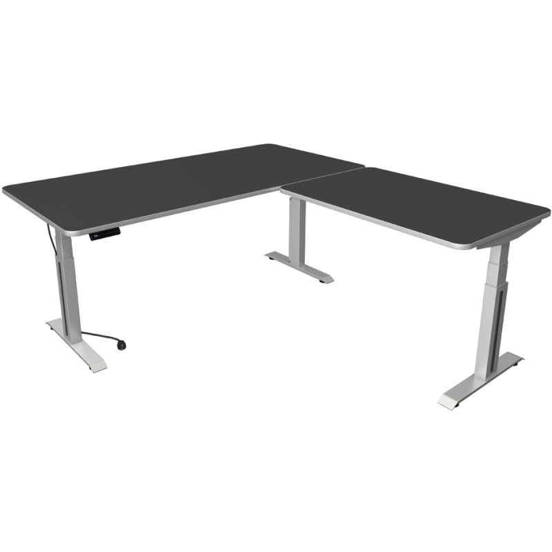 Kerkmann bureau assis-debout Move Professional, hauteur réglable, gris clair, 180×80 cm