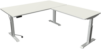 kerkmann zit-sta bureau Move Professional, wit, 180×80 cm, hoogte verstelbaar