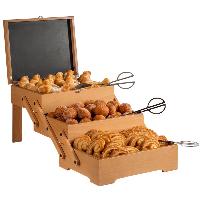APS buffet box sewing box, natural oak, 3 compartments, 370×290×280 mm