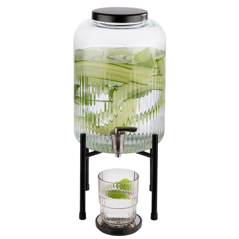 APS distributeur de boissons INDUSTRIAL avec support, 3,8 litre, verre