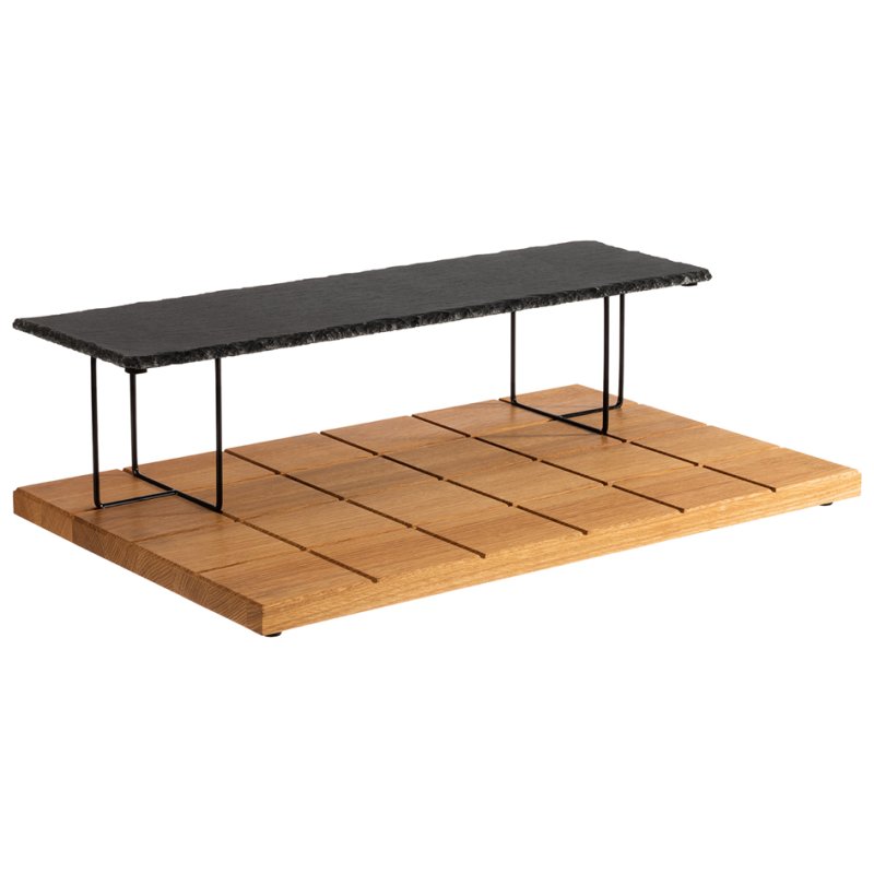APS présentoir de buffet SQUARE, 120×120×70 mm, noir