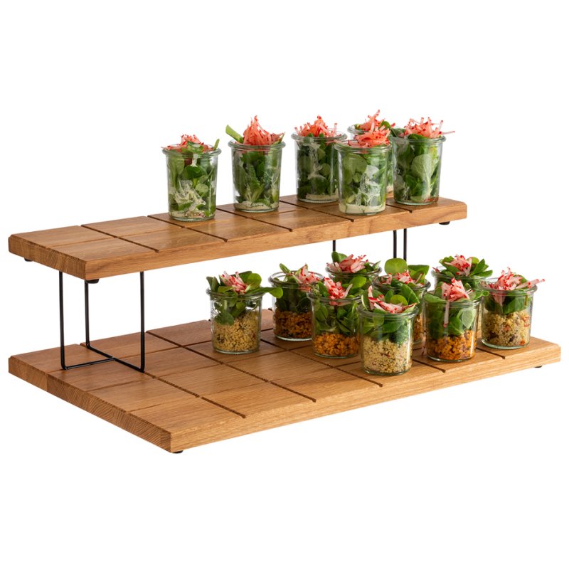APS présentoir de buffet SQUARE, 120×120×70 mm, noir