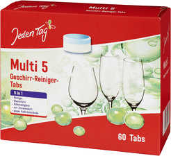 Jeden Tag vaatwastabletten Multi 5, 60 stuks