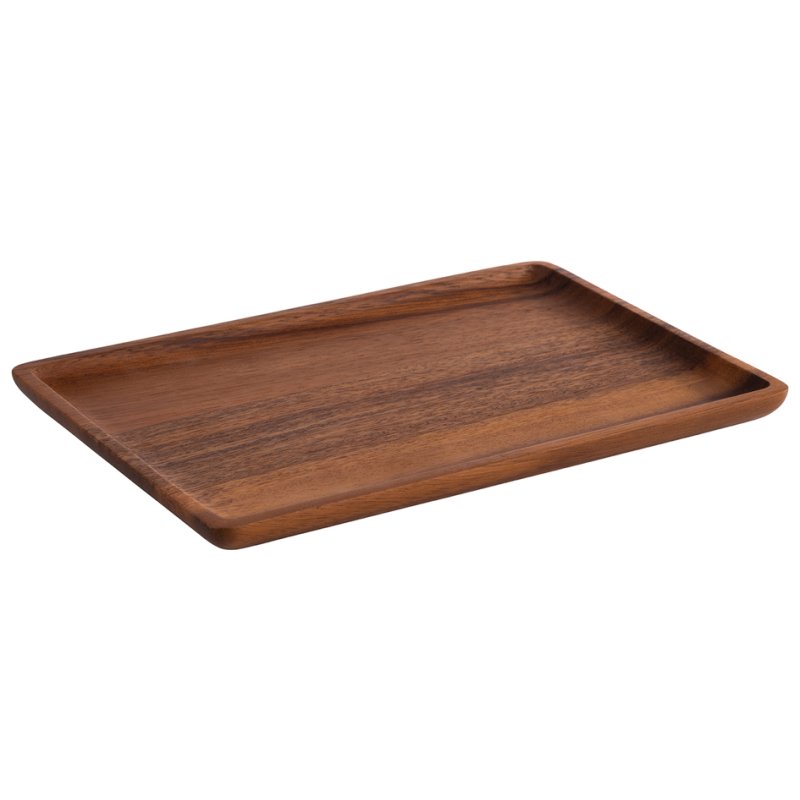 APS planche de service, 250 × 170 × 15 mm, brun, bois d'acacia huilé