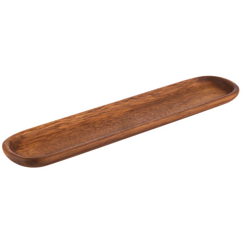 APS plateau de service, 370 × 80 × 20 mm, brun, bois d'acacia
