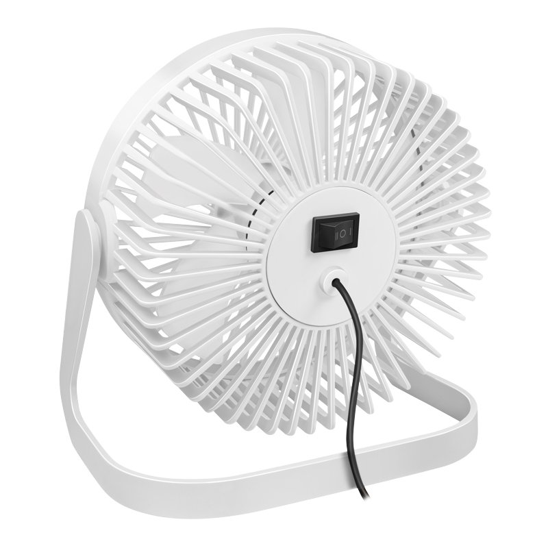 LogiLink USB-bureauventilator, 360° draaibaar, wit, 152,4 mm