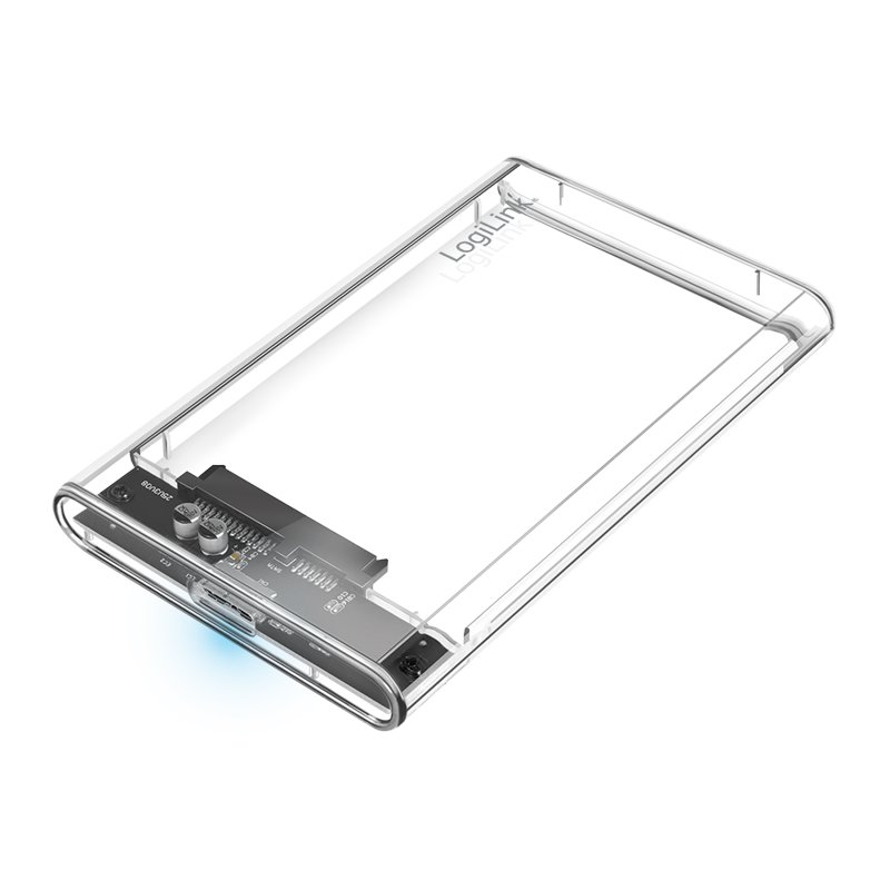 LogiLink boîtier 2,5" SATA USB 3.0, transparent, polycarbonate