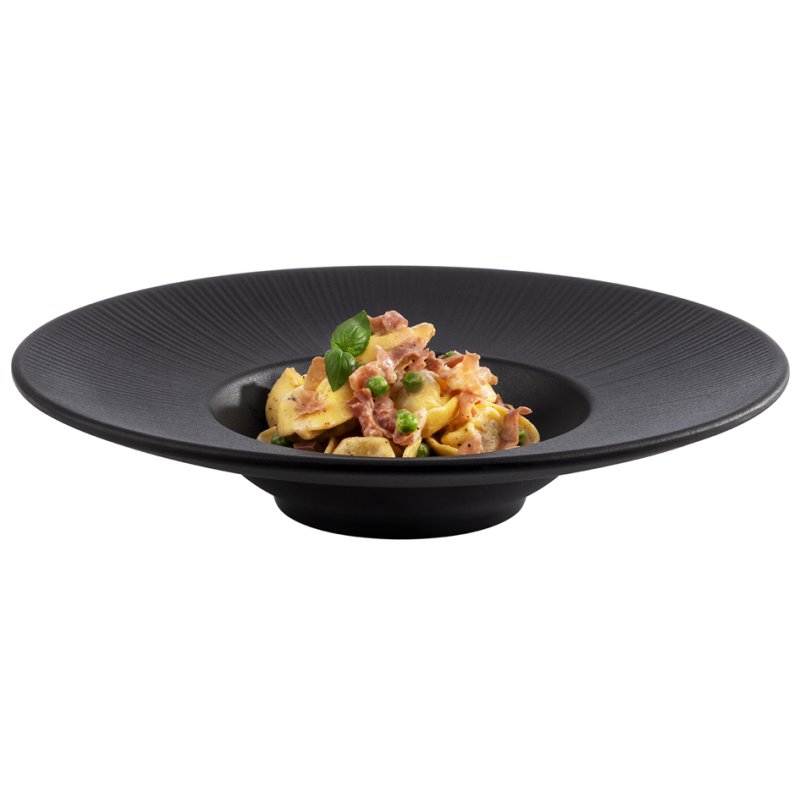 APS NERO assiette à pâtes, noir, diamètre 290 mm, mélamine