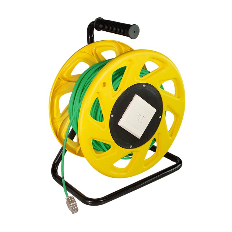 LogiLink Bobine professionnelle de câble réseau Cat.7 S/FTP PUR, 60 m, jaune/vert