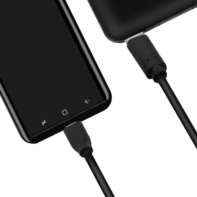 LogiLink USB 2.0 kabel USB-C naar Micro-USB, zwart