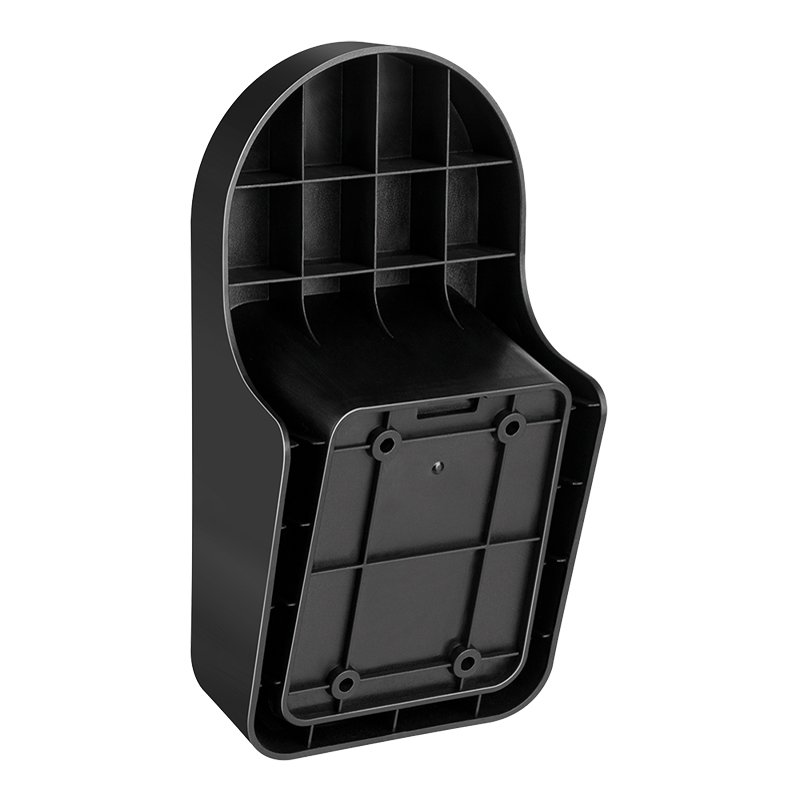 LogiLink wall holder with cable storage for electric car charging cable, black plastic, 10 kg load capacity