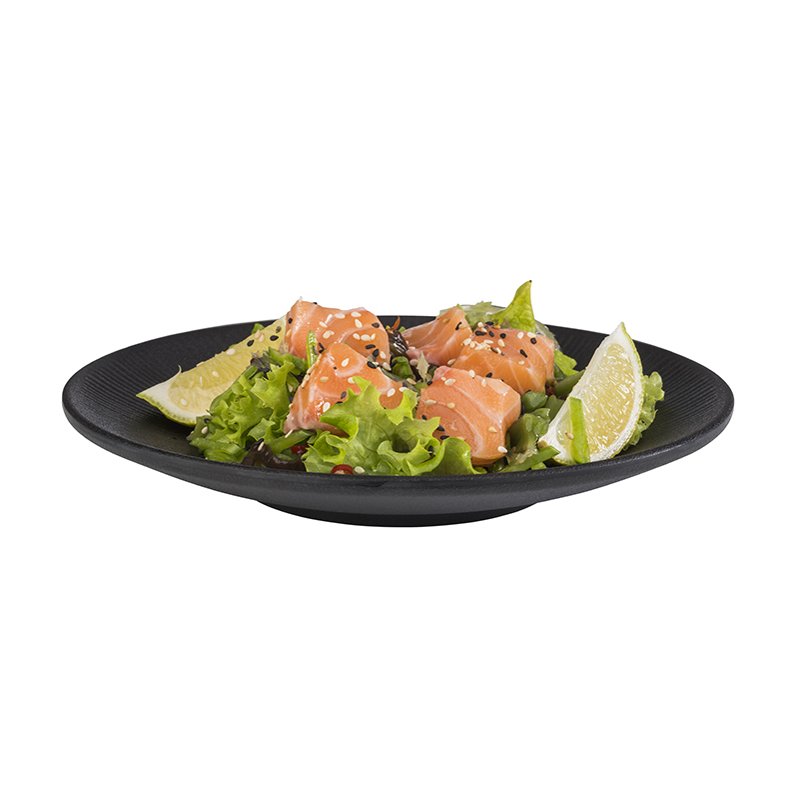 APS assiette plate NERO, noir, diamètre 420 mm, mélamine