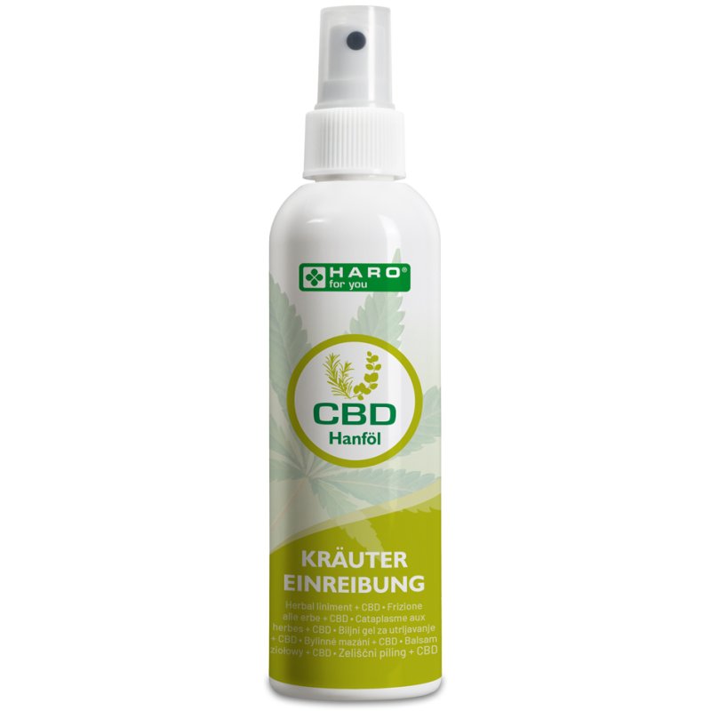 HARO CBD kruidenwrijfmiddel, sprayflacon, 200 ml