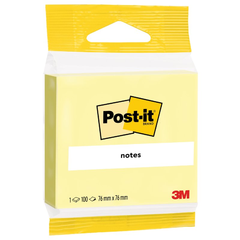 Post-it notitieblokjes, 38×51 mm, geel, 3 stuks