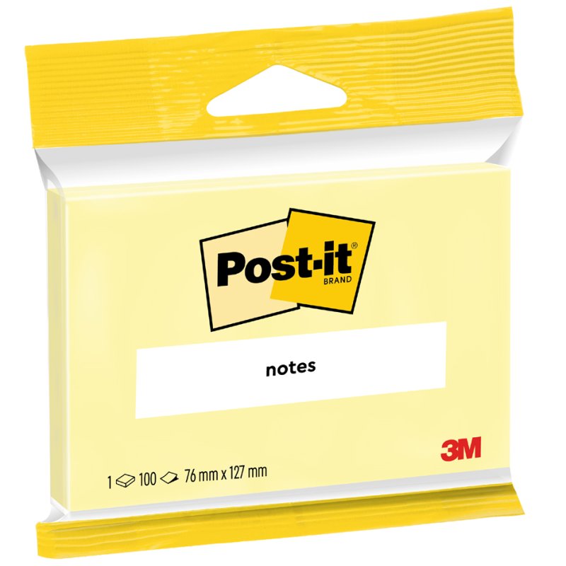 Post-it notitieblokjes, 38×51 mm, geel, 3 stuks