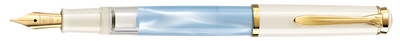 Pelikan vulpen M 200 pastelblauw, extra fijn, vergulde puntveer
