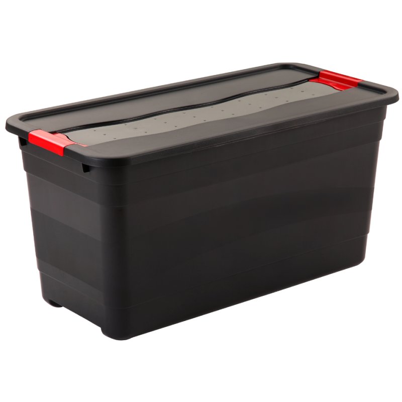keeeper boîte de rangement Eckhart, 83 litres, gris graphite/rouge