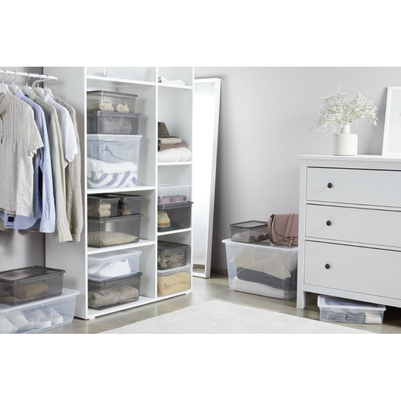 keeeper boîtes de rangement 'bea', 3×11 litres, gris cristal, 3 pièces