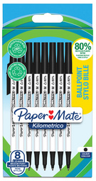 Paper Mate balpennen Kilometrico, blauw, M 1,0 mm, 8 stuks