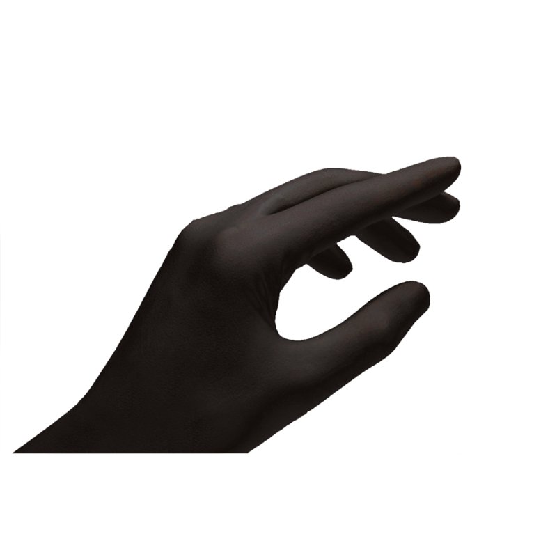 Lifemed gants en nitrile, noir, sans poudre, taille M, 50 pièces