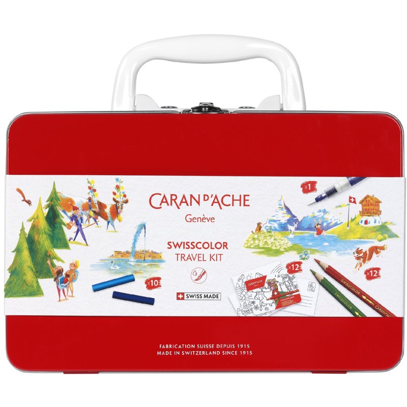 CARAN D'ACHE Swisscolor Travel Kit, metalen koffer, aquarelset