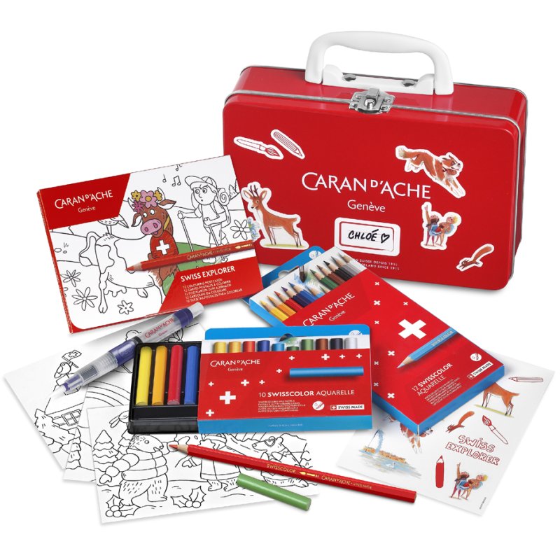 CARAN D'ACHE Swisscolor Travel Kit, metalen koffer, aquarelset