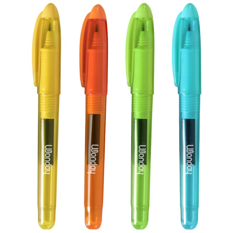 Wonday stylos à bille, présentoir jaune/orange/vert/bleu, 36 pièces